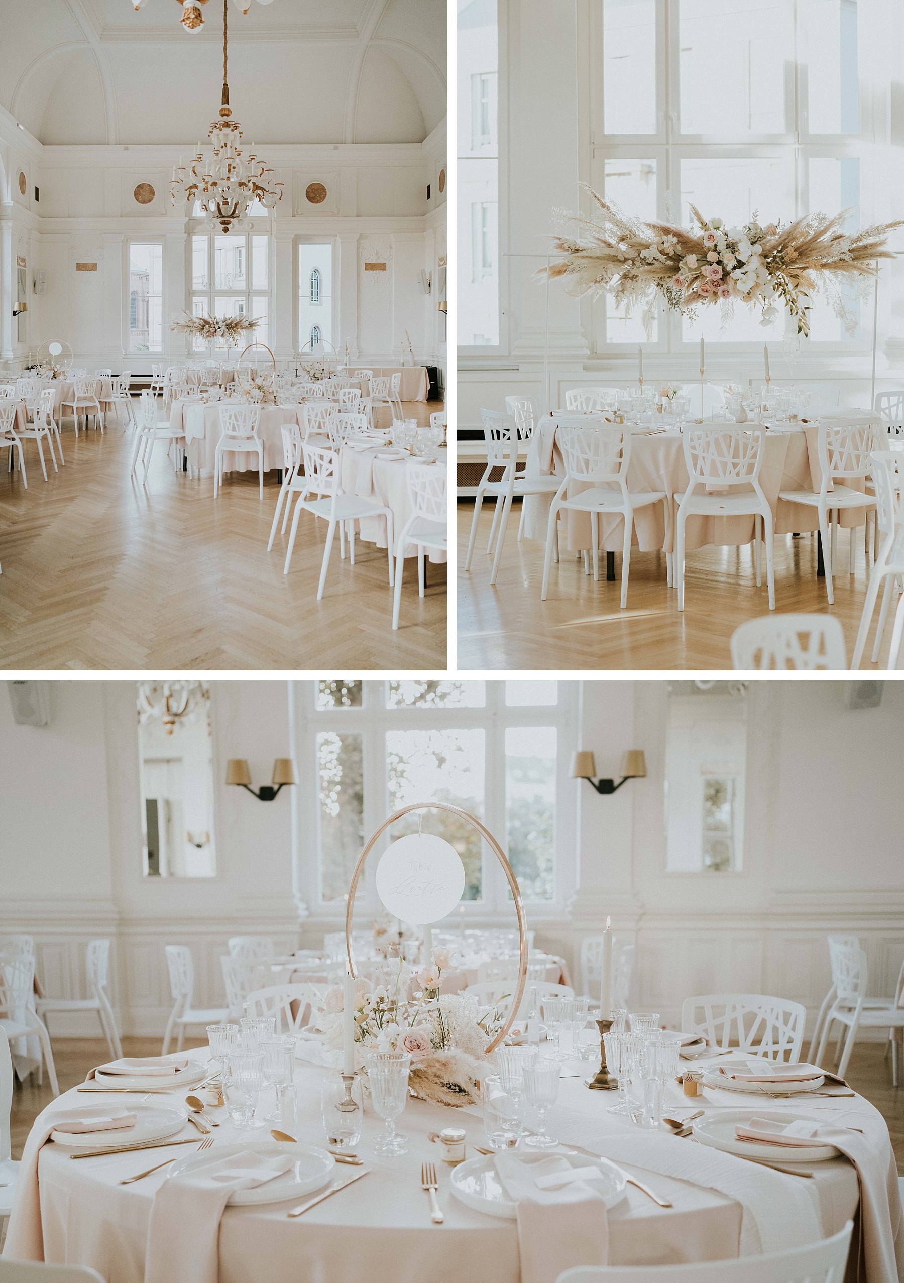 salle mariage moderne blanc villa sturm